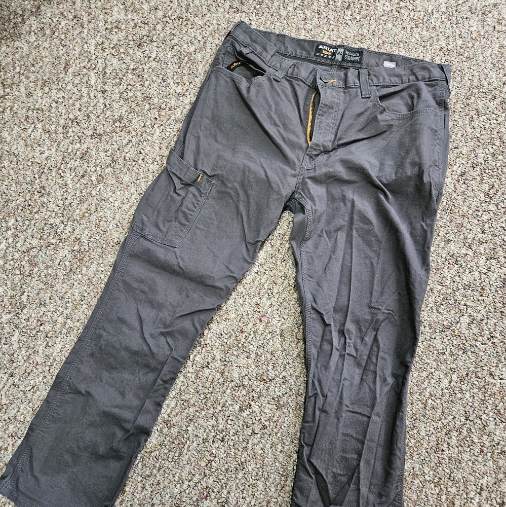 Ariat Gray Cargo Pants with Straight Leg Design